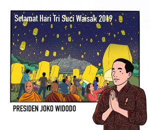 Presiden Jokowi Mengucapkan Hari Waisak