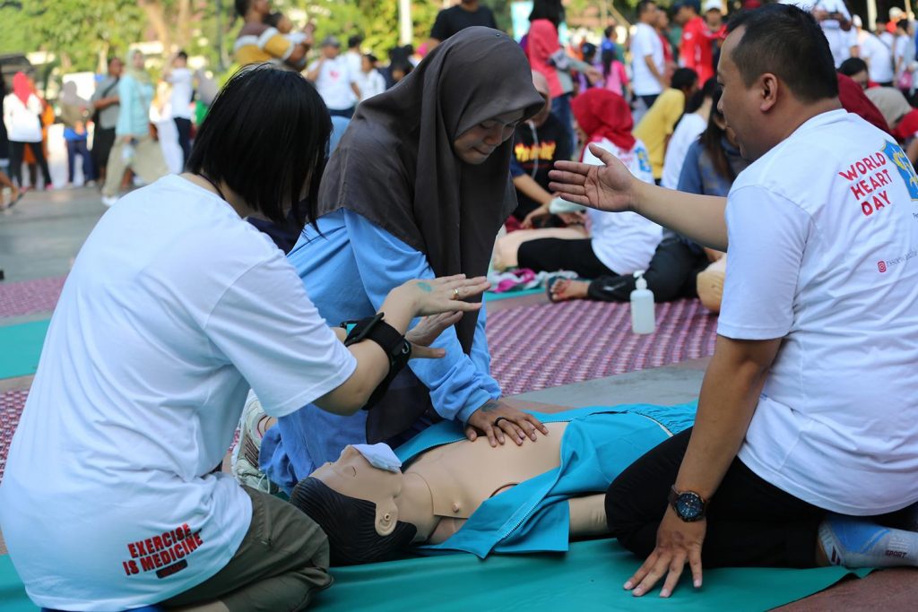 Peringati World Heart Day, Dinkes Surabaya Gelar Edukasi Bantuan Hidup Dasar