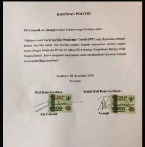 Sangar Rek…!!! Belum Dilantik, Erji Ngaku Walikota dan Wakil Walikota Surabaya