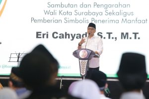 Di HUT ke-2 Tahun, Wali Kota Eri Cahyadi Dukung Baznas Surabaya Bantu Biaya Pendidikan Pondok Pesantren