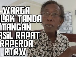 Warga Bulak Banteng Tolak Tanda Tangan Hasil Rapat Raperda RTRW