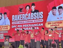 Rakercabsus DPC PDIP Kota Surabaya, Siap Menangkan Bu Risma-Gus Hans dan Eri Cahyadi-Armuji