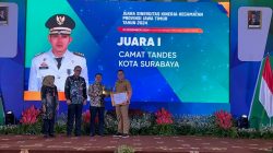 Tandes Surabaya Sabet Juara 1 Sinergitas Kinerja Kecamatan Se-Jawa Timur 2024